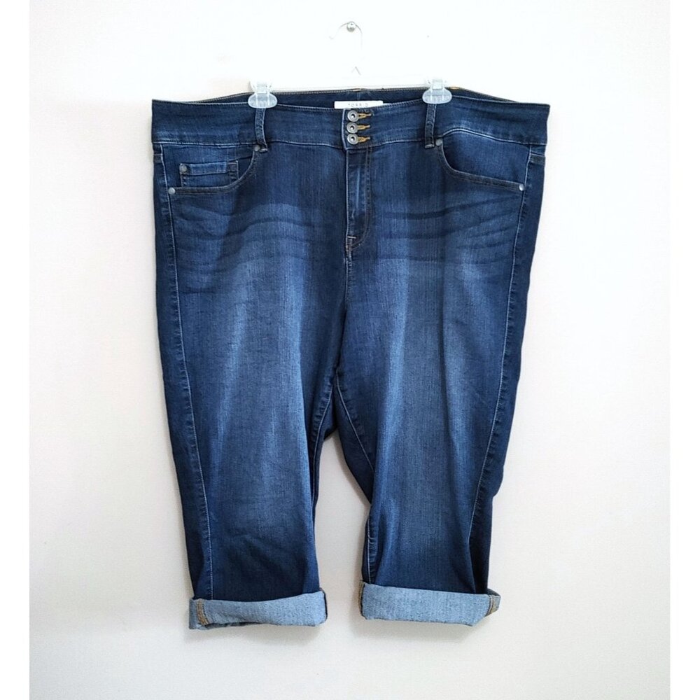 Torrid Women’s Jeans Size 24 Crop Jegging Denim Cotton Rayon Blend Capri Stretch